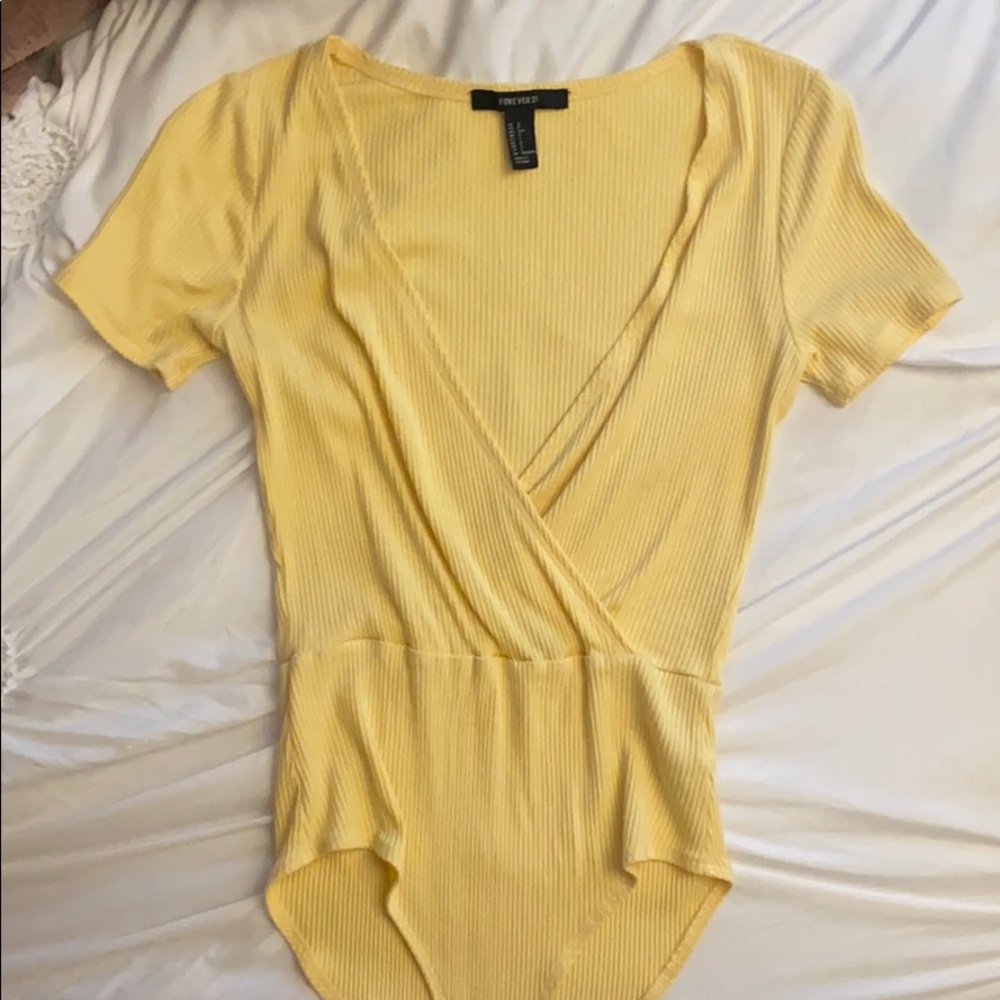 yellow bodysuit
